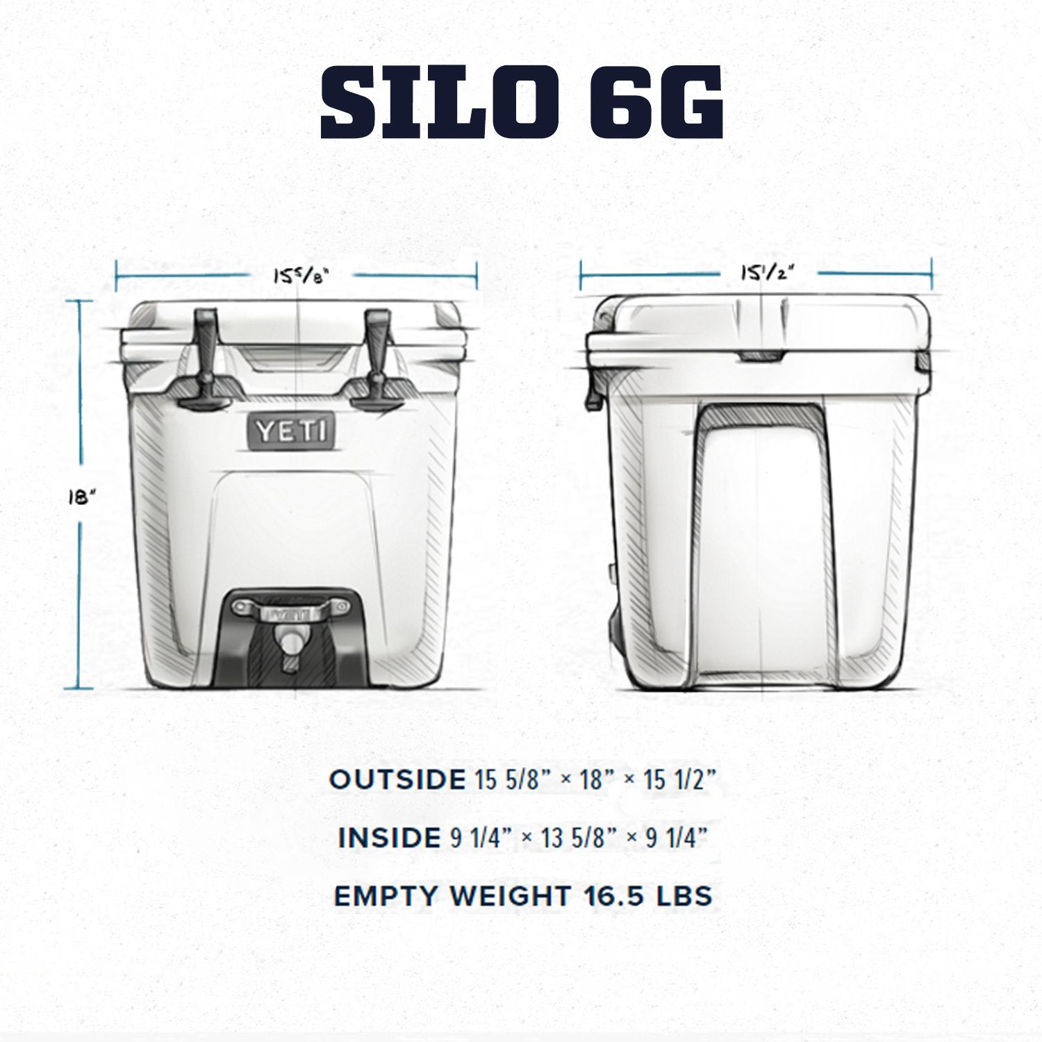 YETI Silo lid-open view showcases roomy six-gallon capacity and reliable sealing.