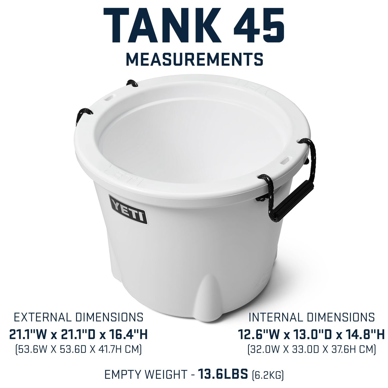 YETI Tank 45 DoubleHaul handles enable easy transport across venues.