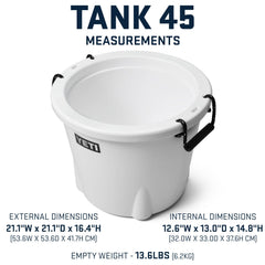 YETI Tank 45 DoubleHaul handles enable easy transport across venues.