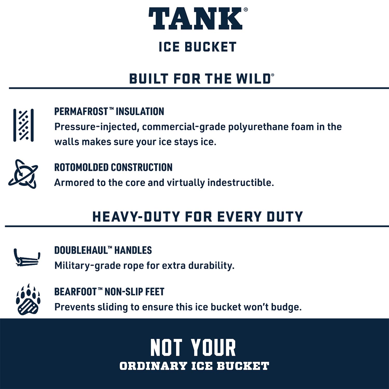Open lid of YETI Tank 85 bucket cooler with contents ready