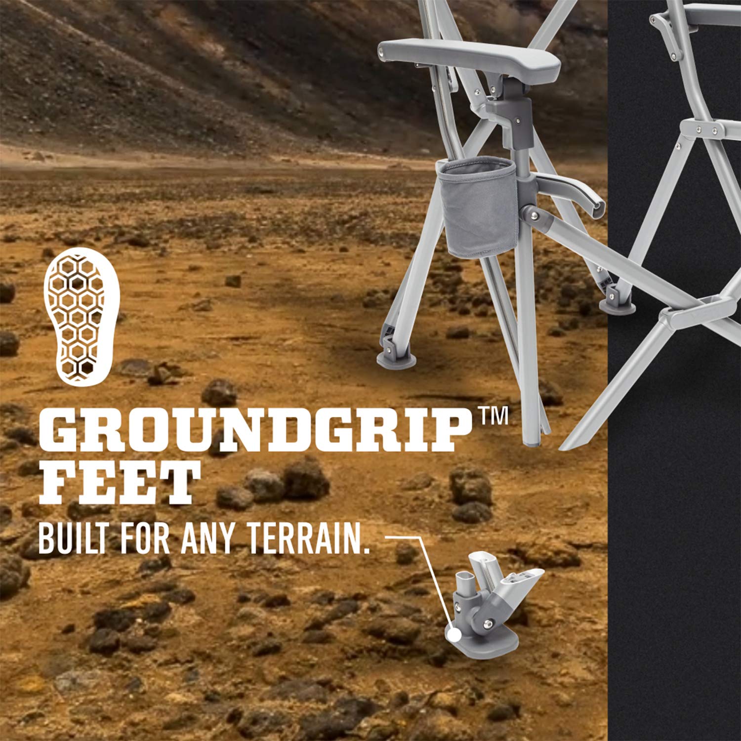 YETI Trailhead chair UV-rated fabric resists sun exposure and fading