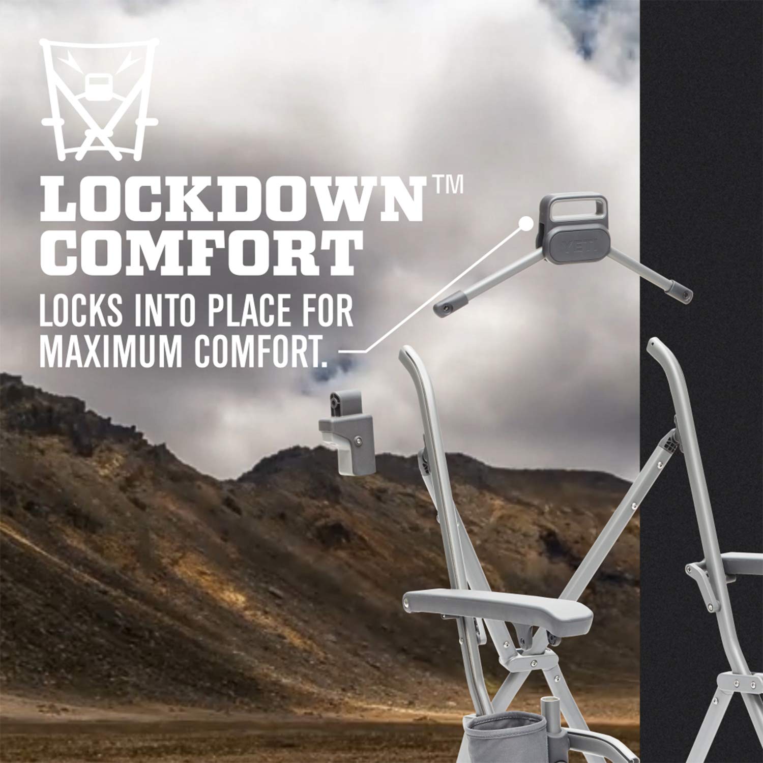 YETI Trailhead chair supports up to 500 lbs for solid, stable seating