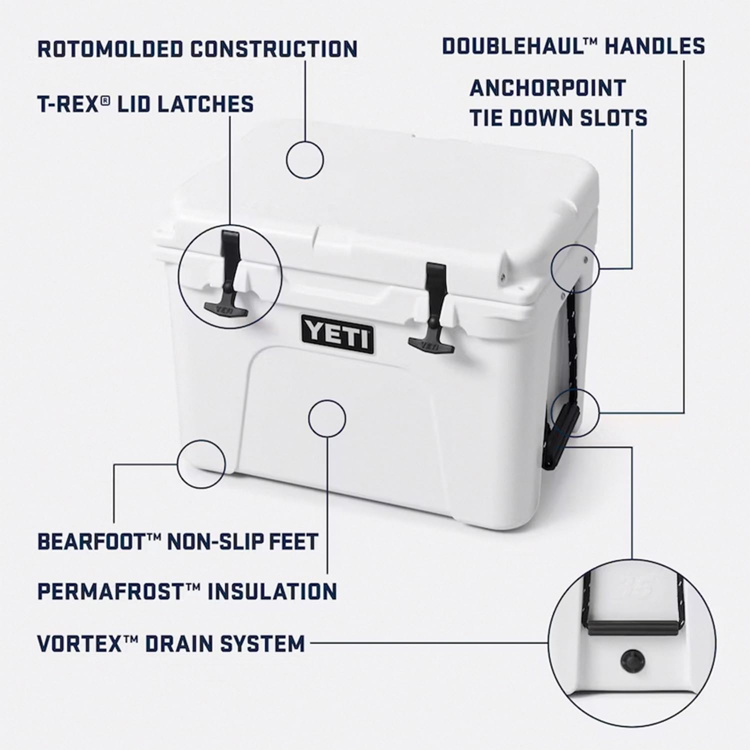 YETI Tundra 35 cooler with lid open highlights easy access and 20-can capacity