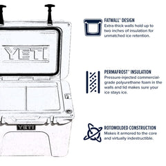 YETI Tundra 35 Desert Tan interior with PermaFrost insulation visible