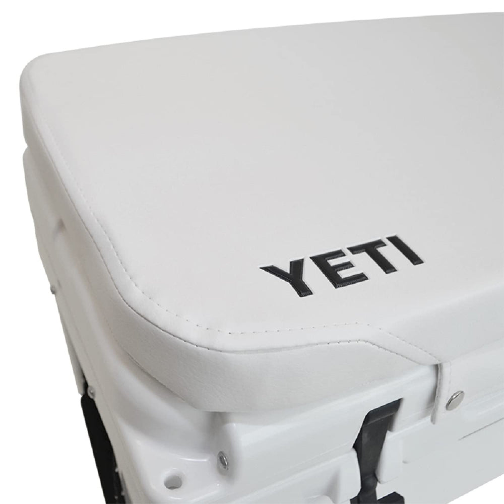 YETI Tundra 35 seat cushion resists weather for marine environments.