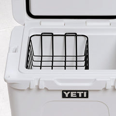 YETI Tundra dry-goods basket with black-coated wire keeps contents secure