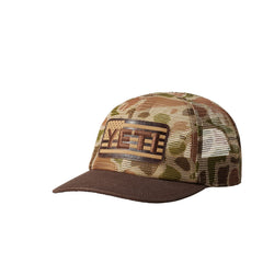 YETI USA Flag Hat side angle shows breathable mesh for all day comfort.