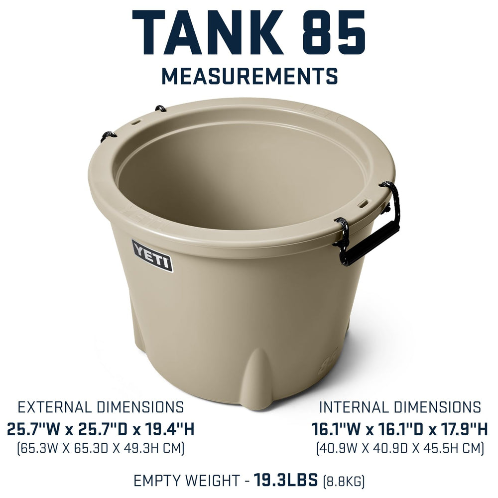 YETI Tank 85 with doublehaul handles for easy lifting and carrying
