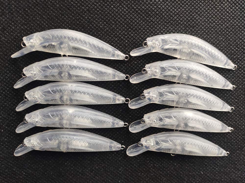 YETYE unpainted lure body with 58mm blank form, great for custom color experiments.