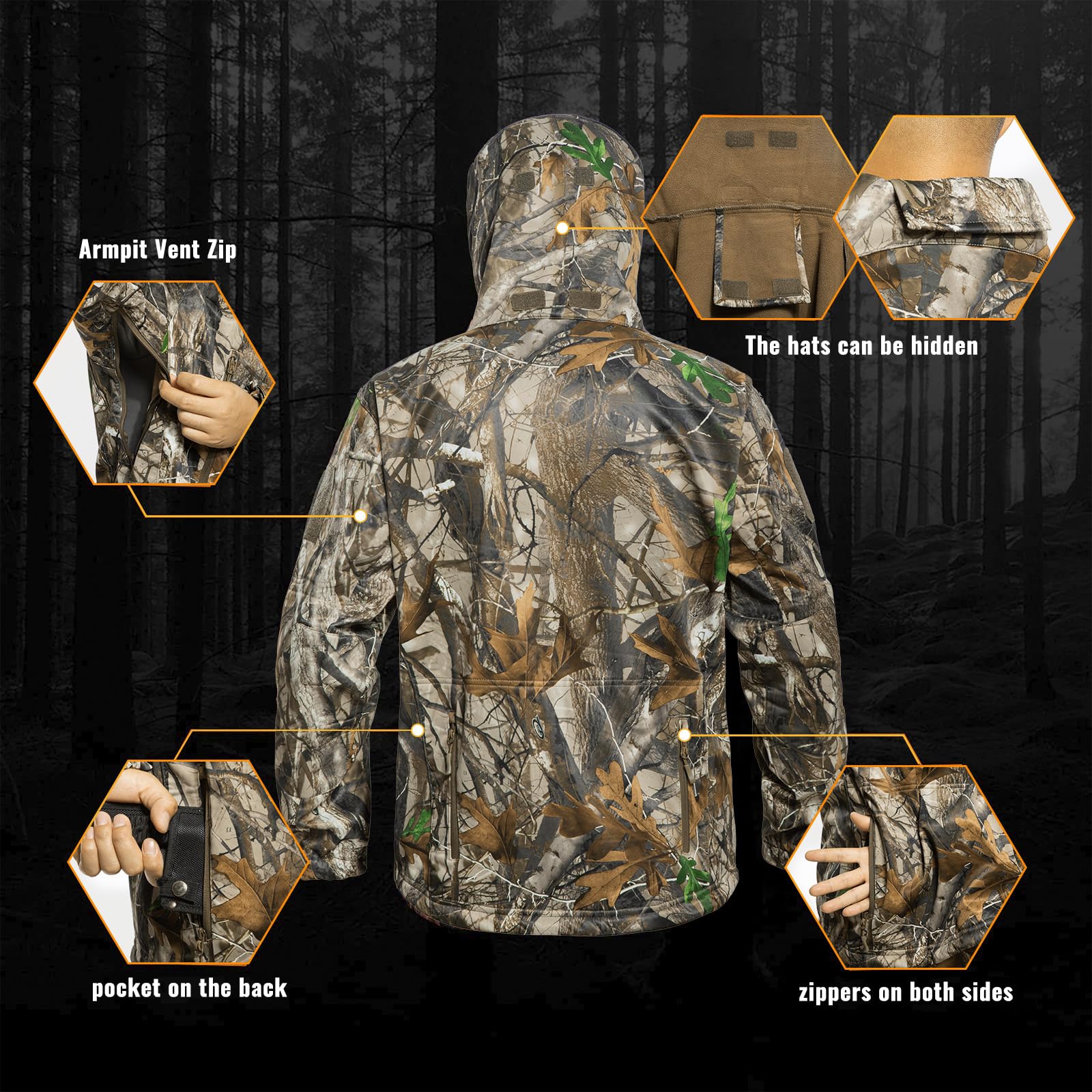 YEVHEV hood rolled up closeup shows compact, packable design for easy stowage.