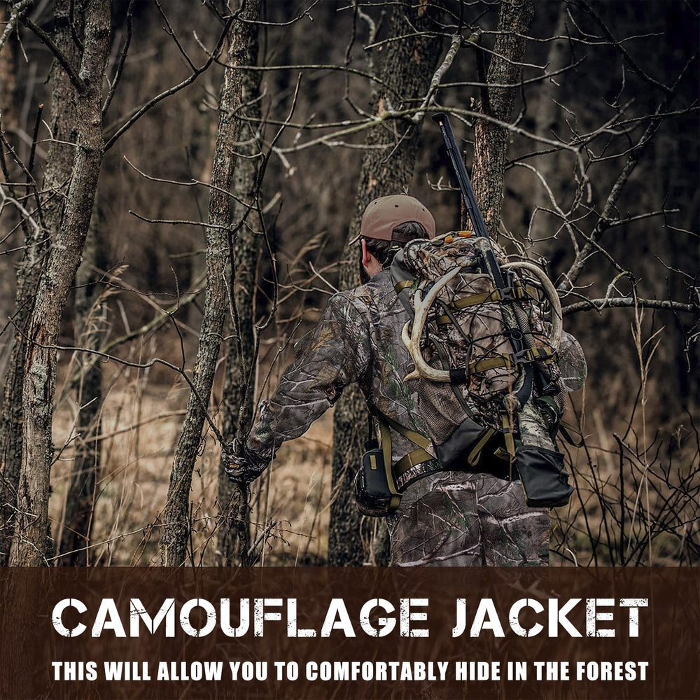 YEVHEV hunting pants hidden leg pockets with Velcro guard items during movement.