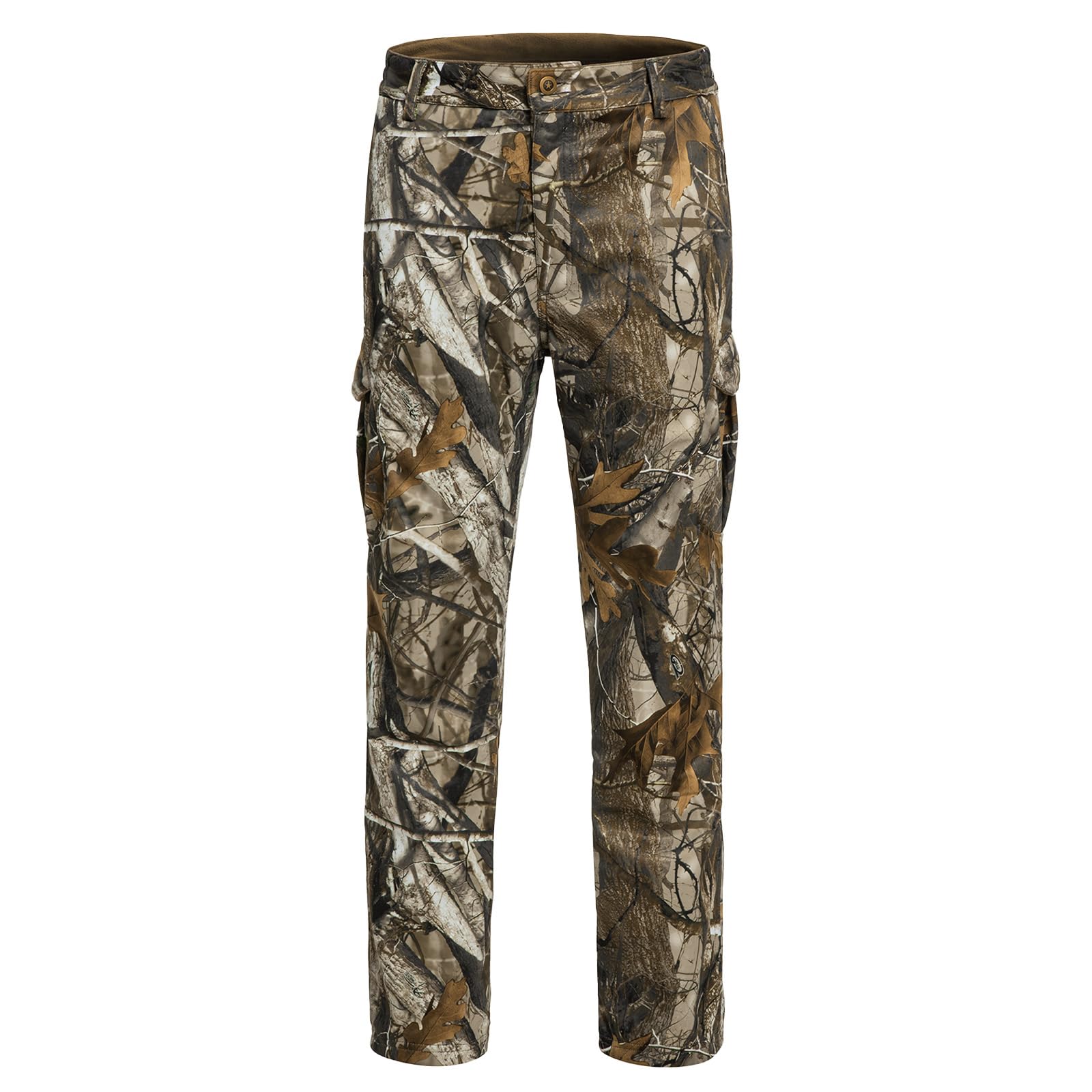 YEVHEV hunting pants in camouflage pattern aid stealth during woodland hunting.