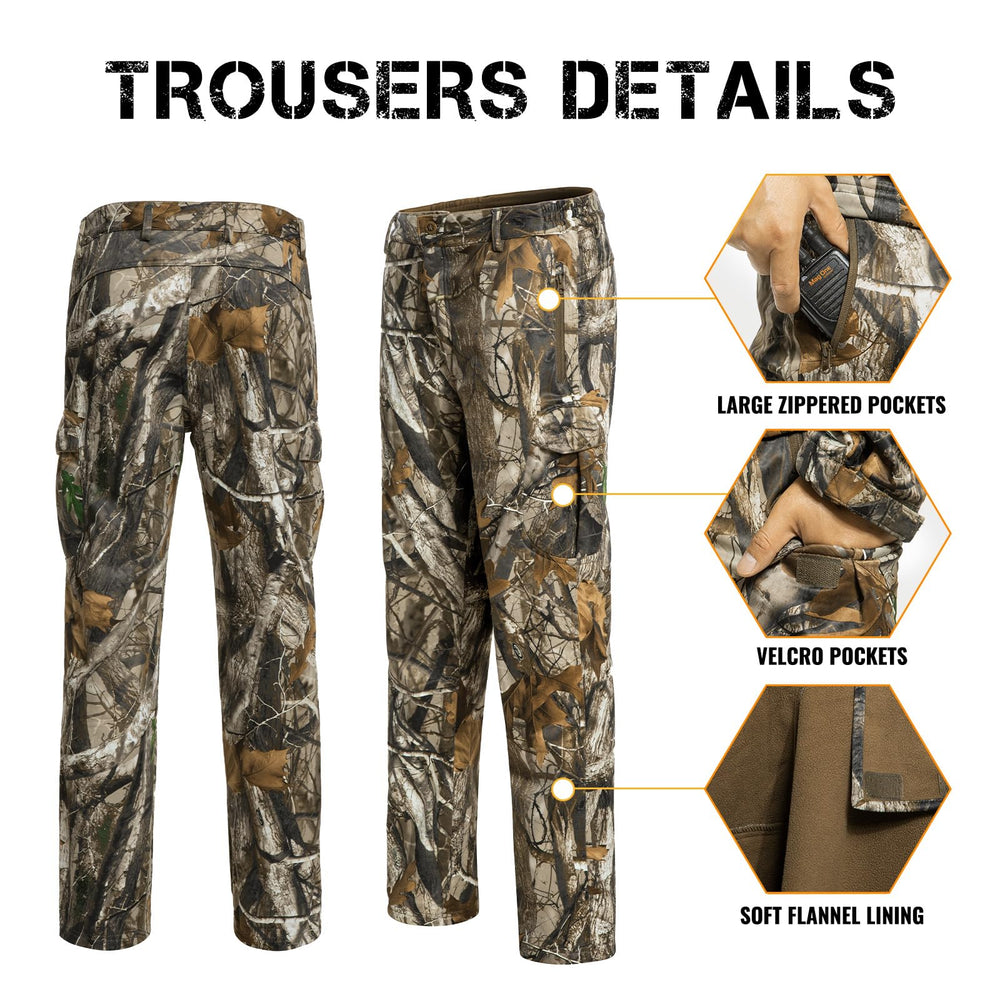 YEVHEV hunting pants water-repellent finish keeps gear dry in misty field conditions.