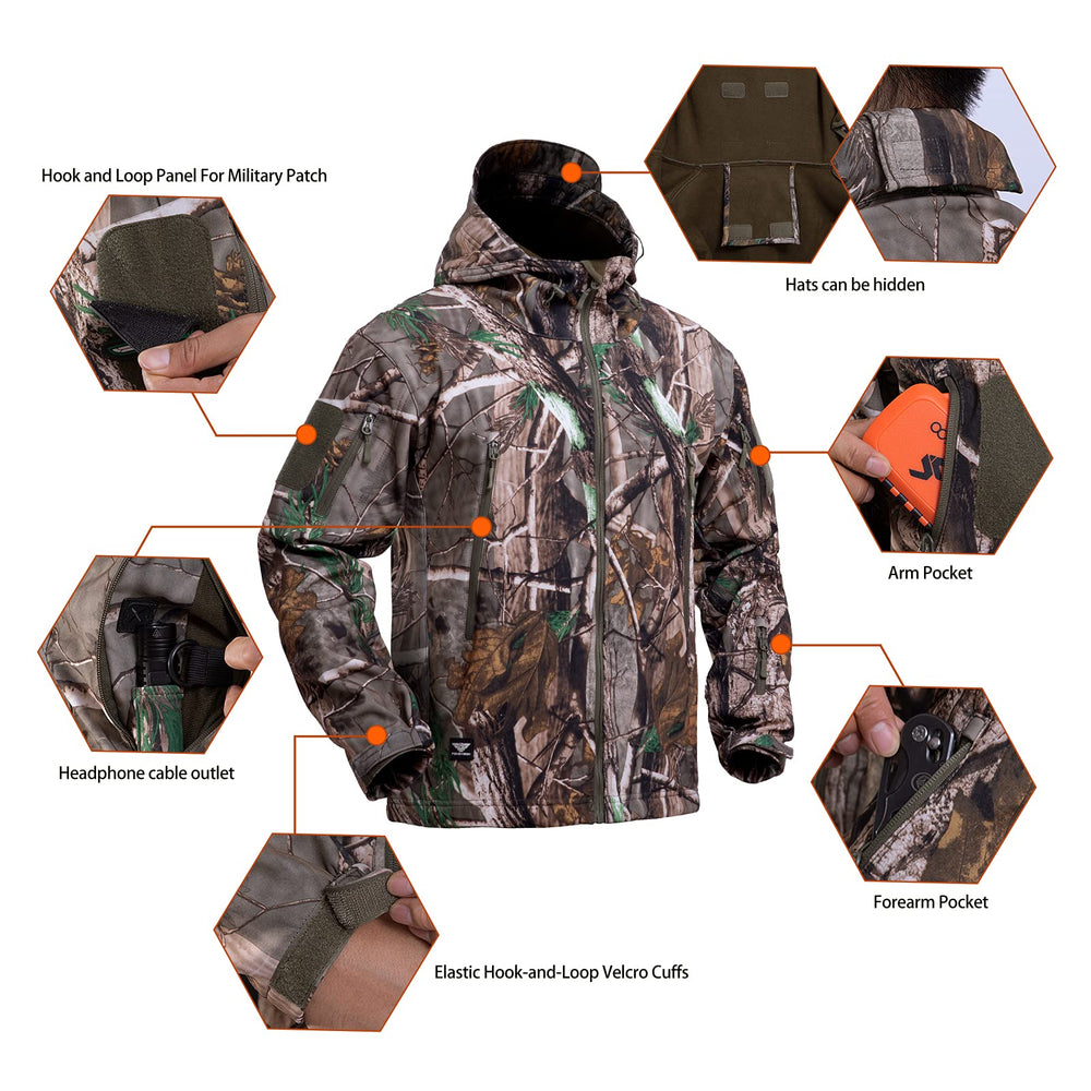 YEVHEV quiet hunting suit pants with elastic waist for flexible movement.