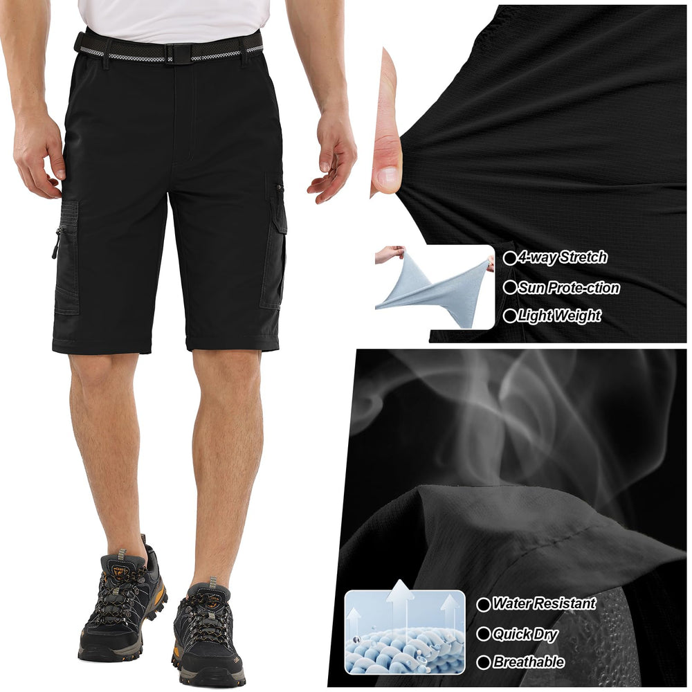 Yevtzl black zip-off pants ideal for spring, summer and autumn adventures.