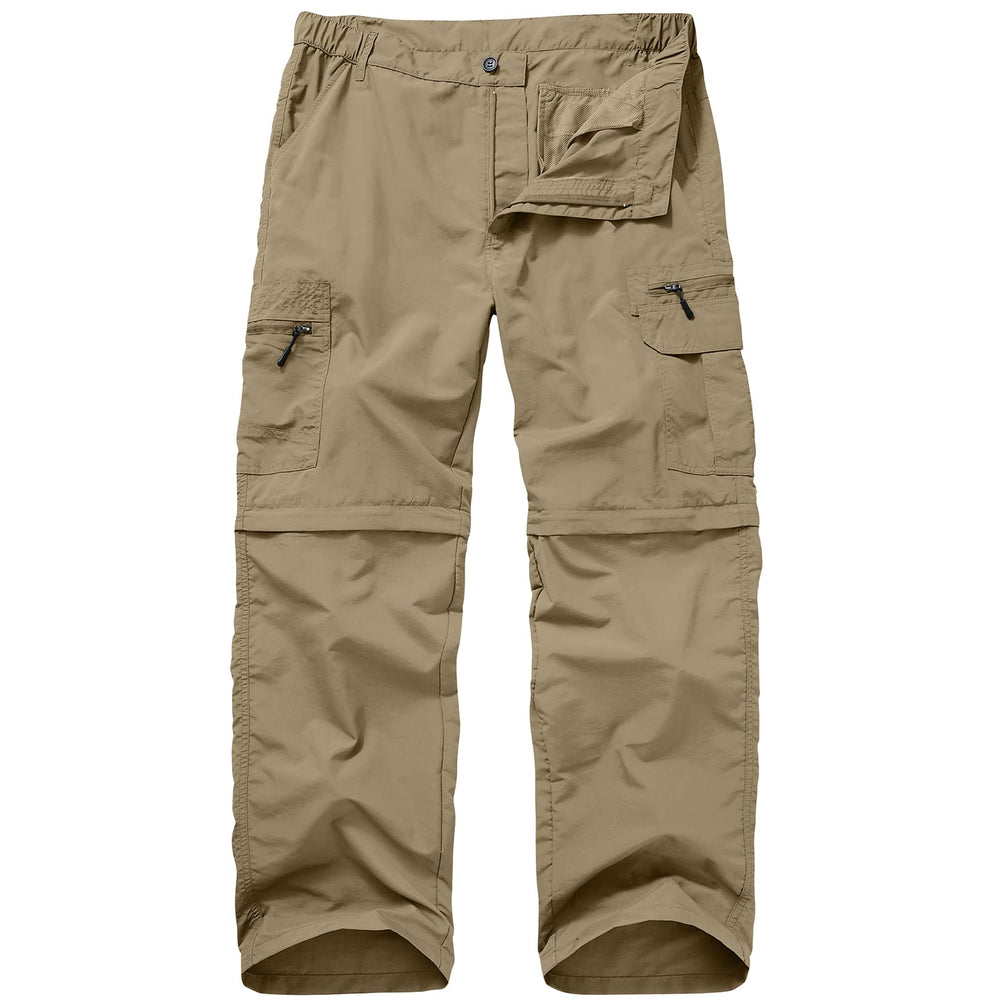Yevtzl men's convertible hiking pants full view with zip-off legs for versatile outdoor wear.