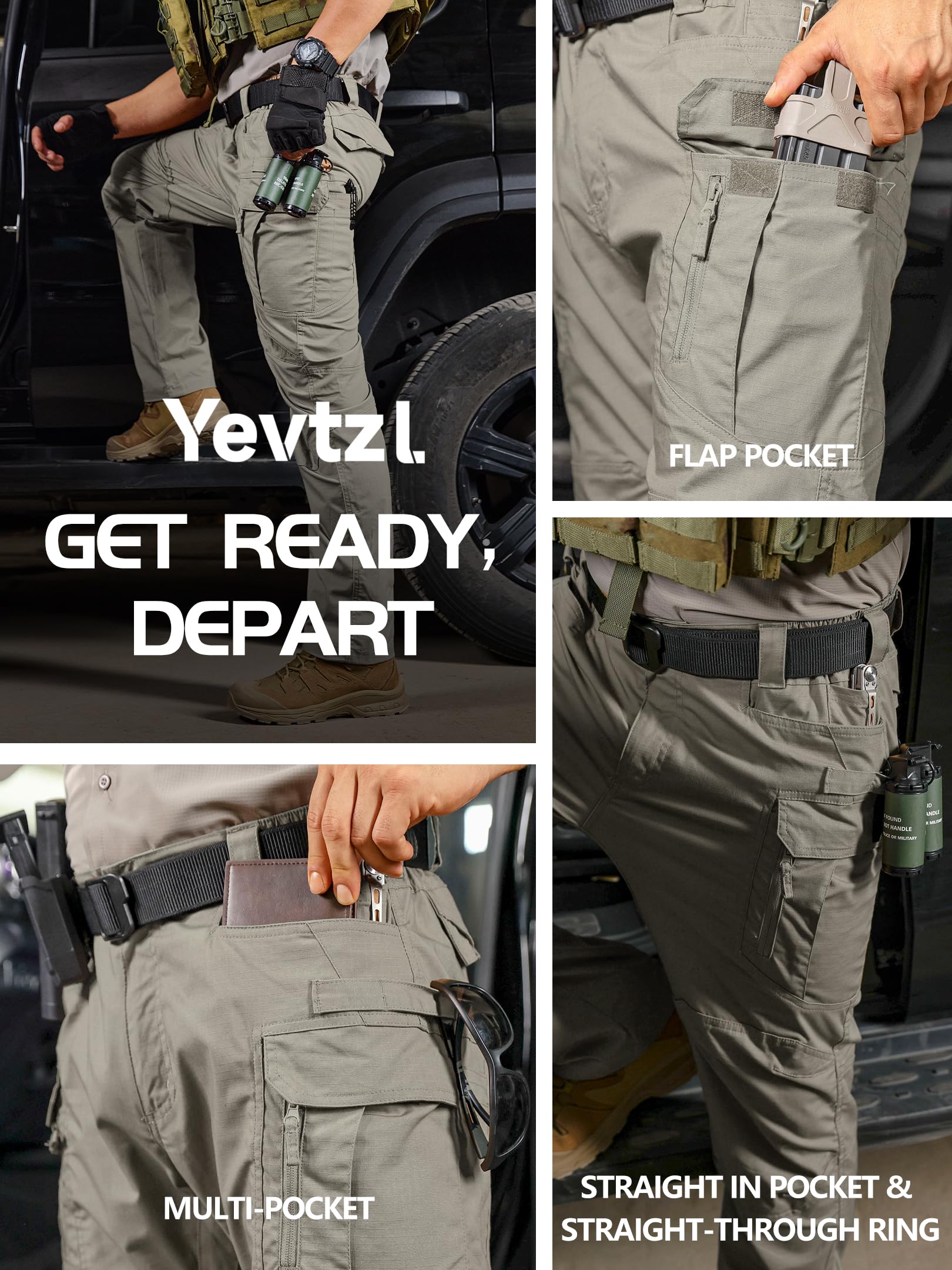 Yevtzl men's fleece-lined tactical pants inner fleece closeup highlights soft warmth and comfort.