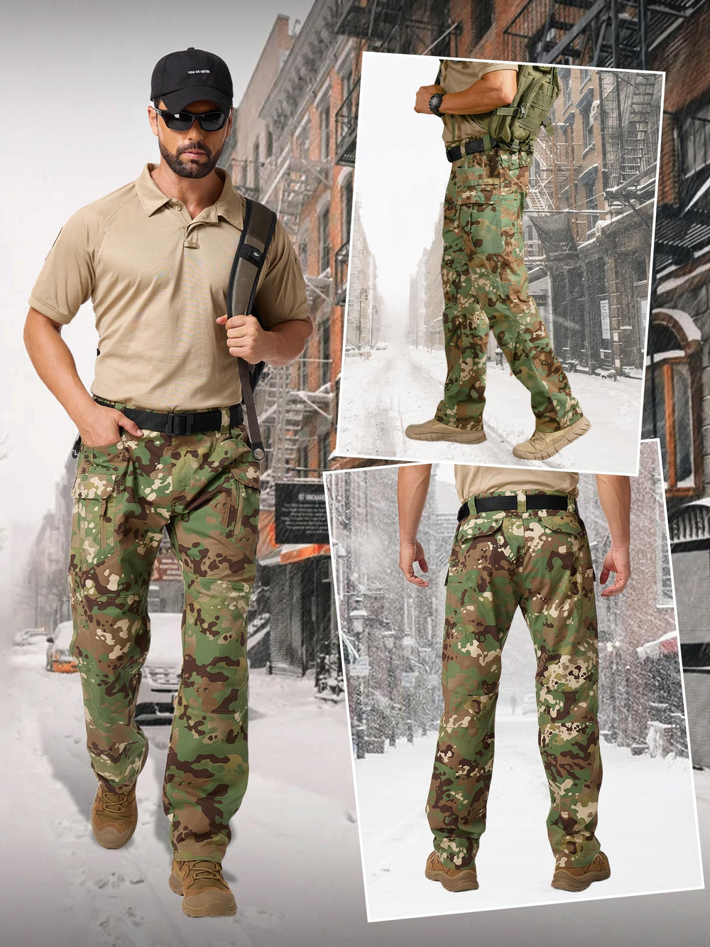 Yevtzl men's fleece-lined tactical pants inner fleece close-up for warmth and comfort.