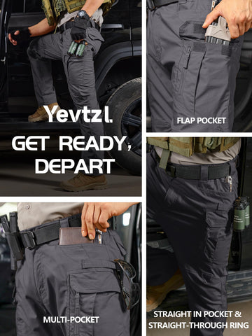 Yevtzl men's fleece-lined tactical pants water-resistance feature blocks wind and rain for comfort