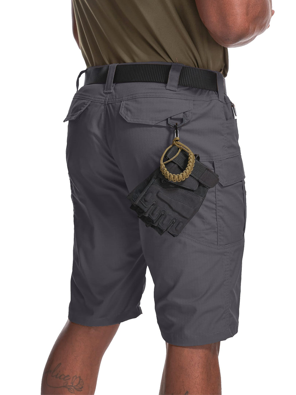 Yevtzl mens hiking cargo shorts waterproof quick-dry fabric ideal for rainy hikes.