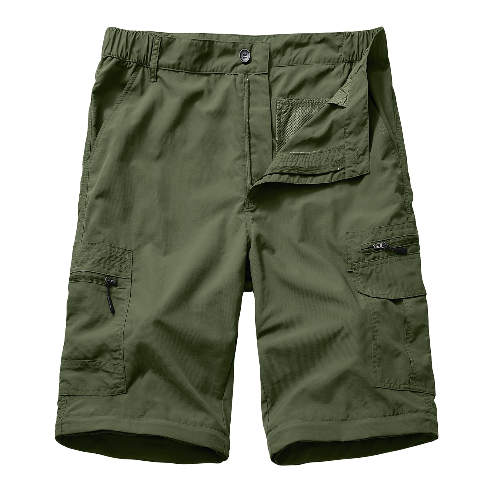 Yevtzl mens hiking pants use SBS zippers and sturdy buttons for durability
