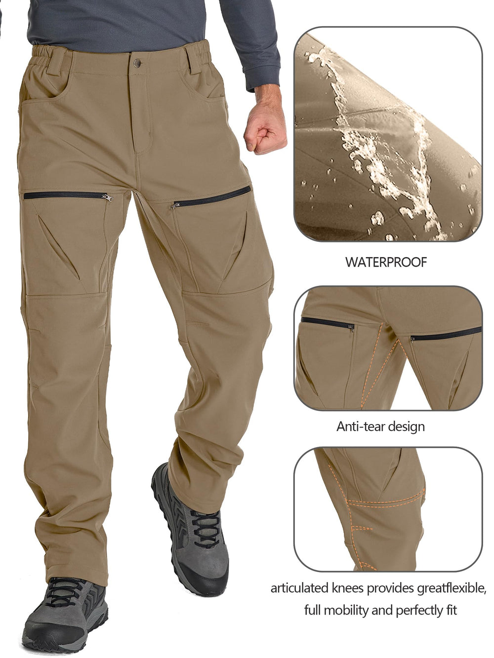 Yevtzl adjustable-cuff snow pants, secure fit for winter conditions.