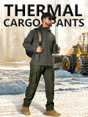Yevtzl winter cargo pants with drawstring waist seal out cold wind and snow.