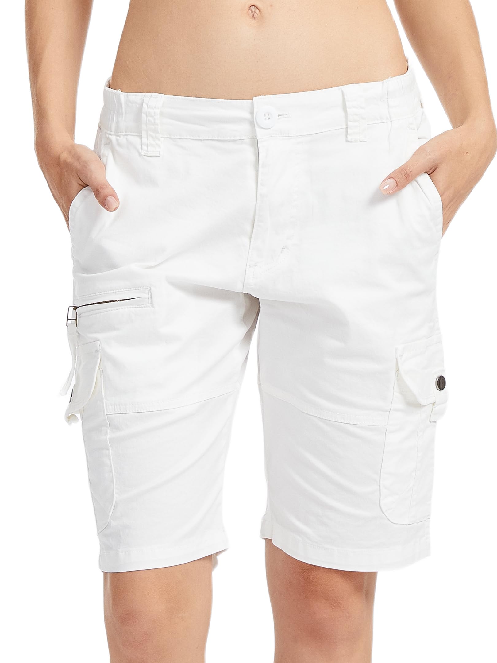 Yevtzl women's hiking cargo shorts front view for outdoor comfort