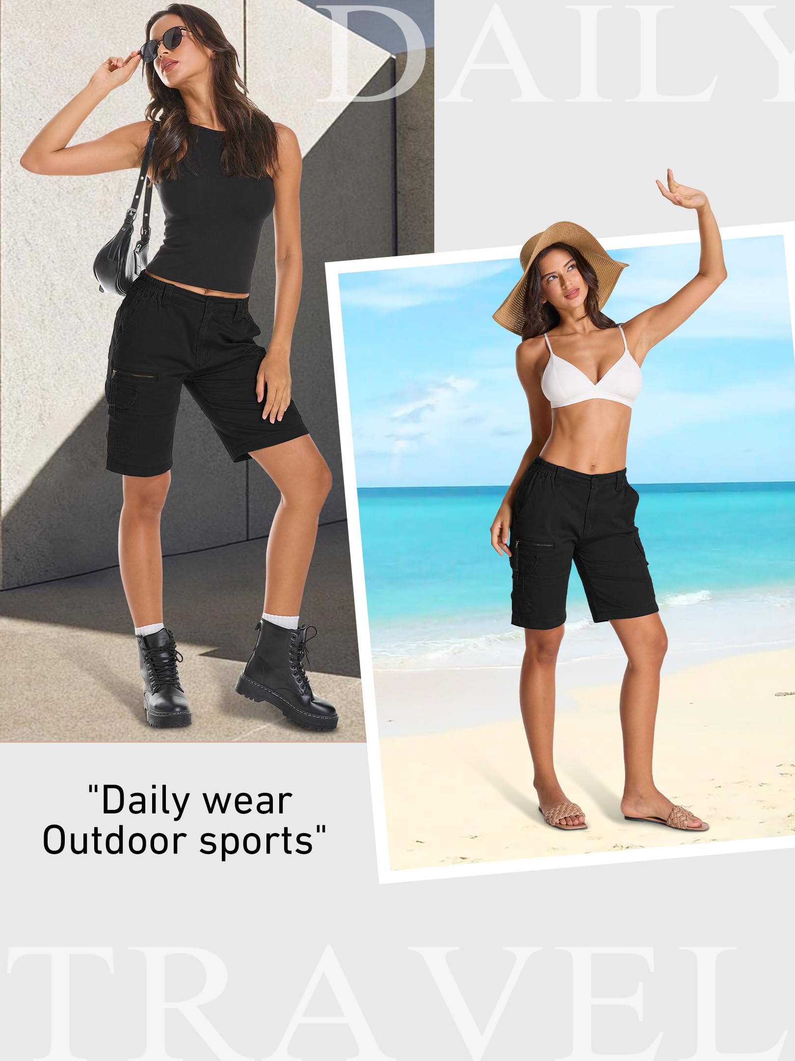 Yevtzl outdoor-ready shorts styled for hiking and travel adventures.