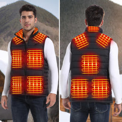 yeyeeyyee heated vest back view shows full-core heat for warmth retention