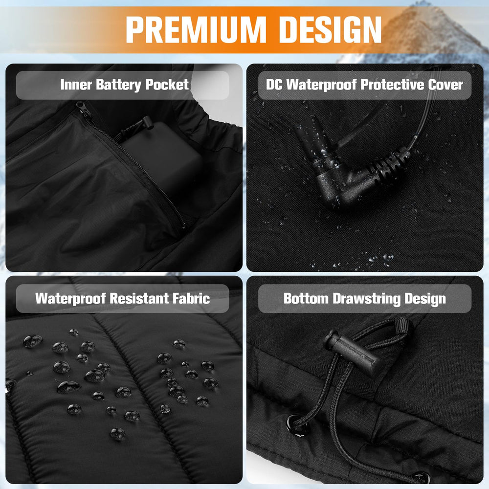 yeyeeyyee heated vest lightweight-down insulation keeps you warm without bulk