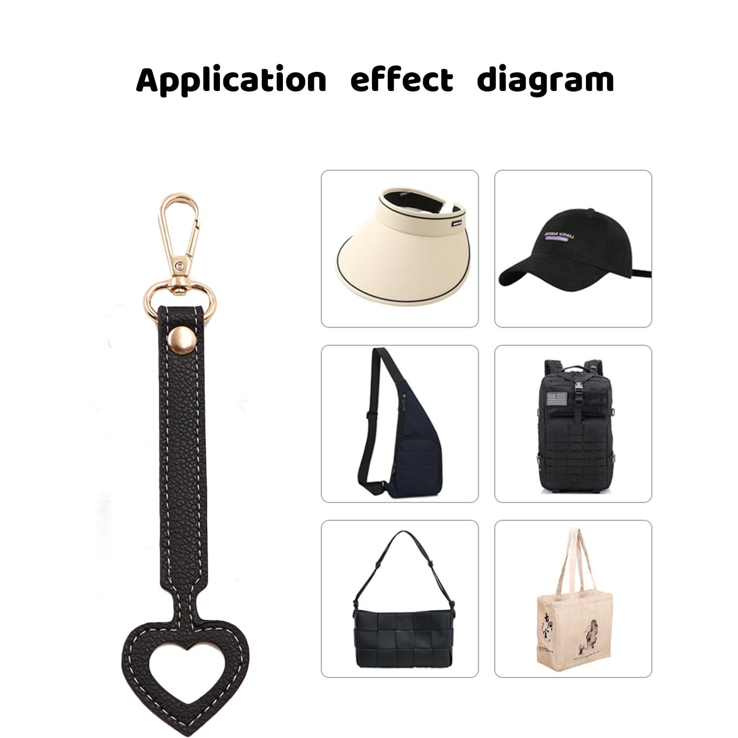 YEZILUU vegan leather hat clip with decorations adds flair while keeping hats accessible.