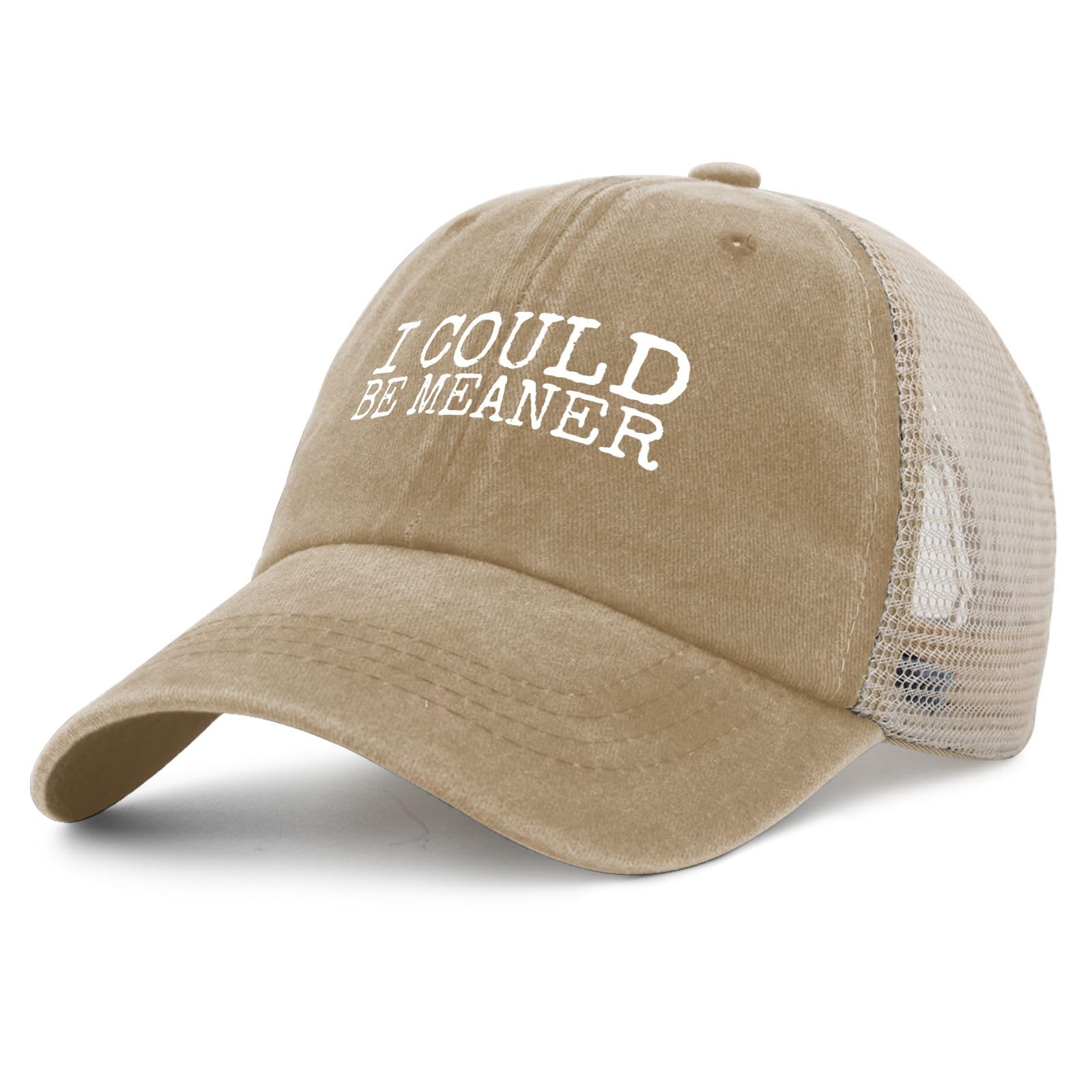 YFKFYTG I Could Be Meaner Hat, side view, unisex design for everyday wear.