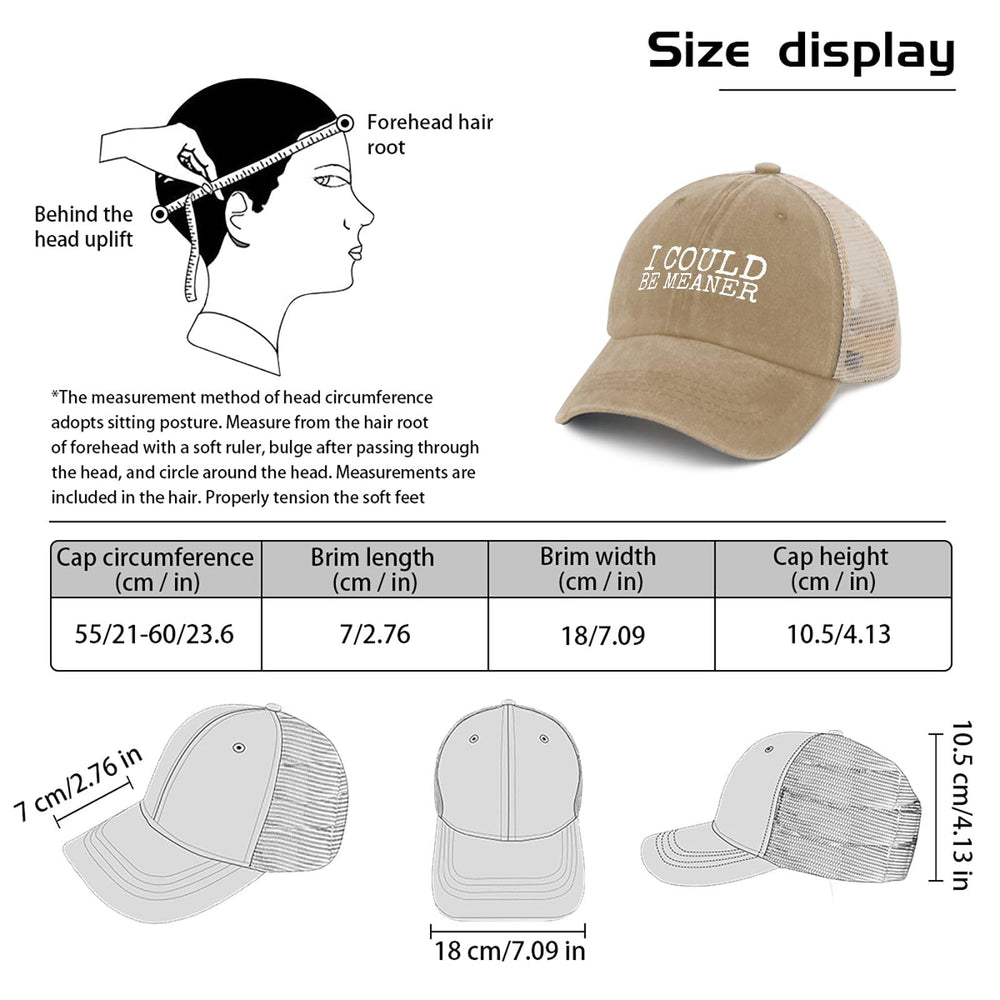 YFKFYTG Retro Mesh Trucker Cap, breathable panels for hot days.