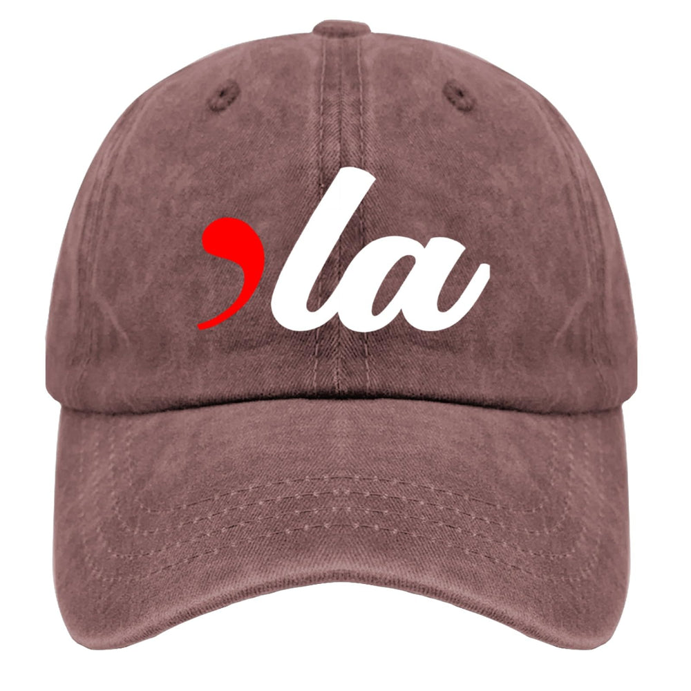 YFKFYTG wine red washed denim cap side view for everyday wear and versatility