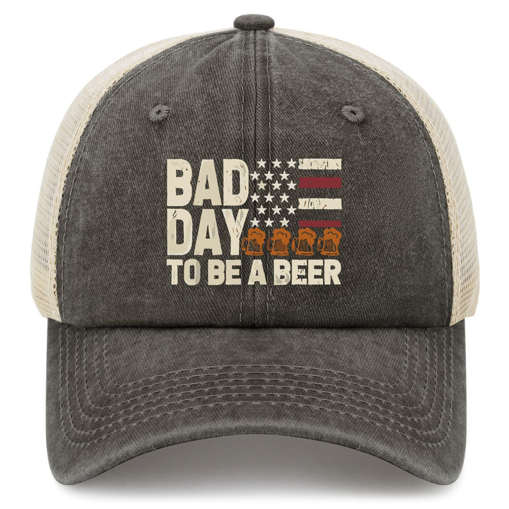 YFKFYTG Bad Day To Be A Beer hat front view for casual wear