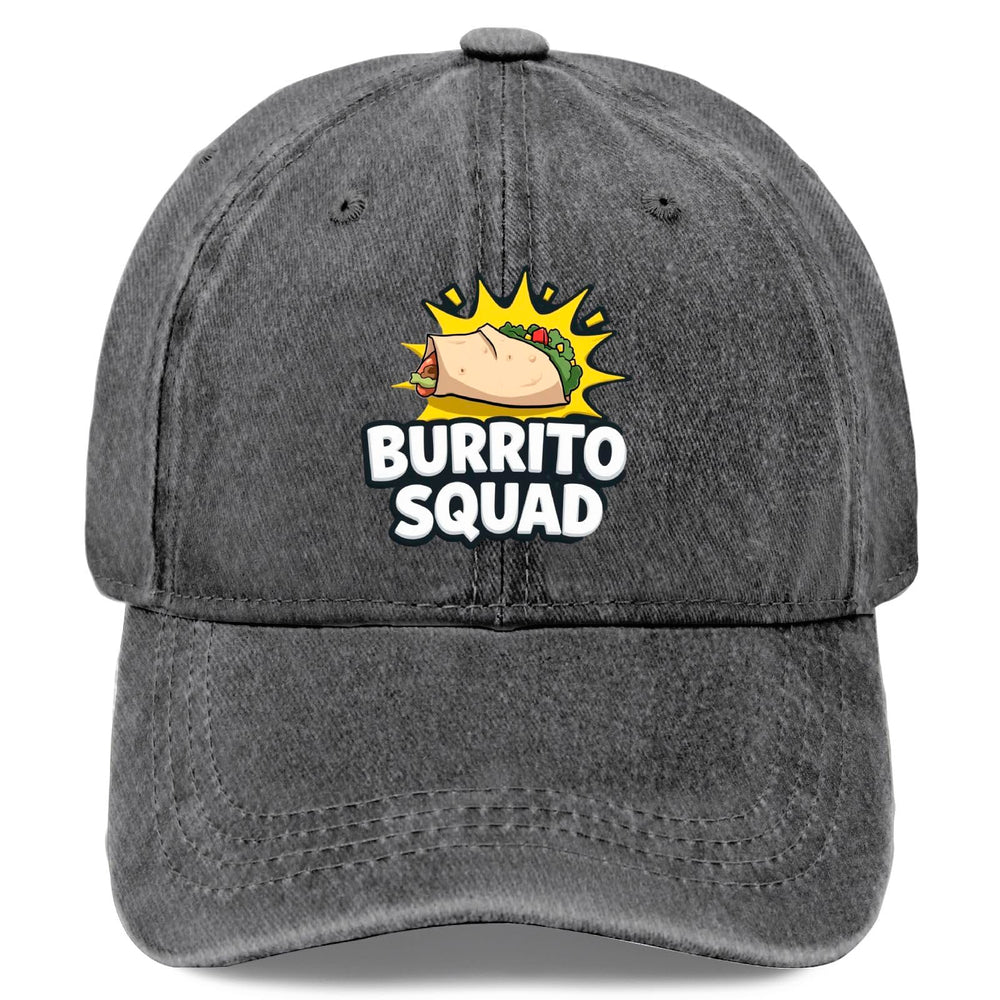 YFKFYTG Burrito Squad Hat back mesh provides breathability during outdoor activities.