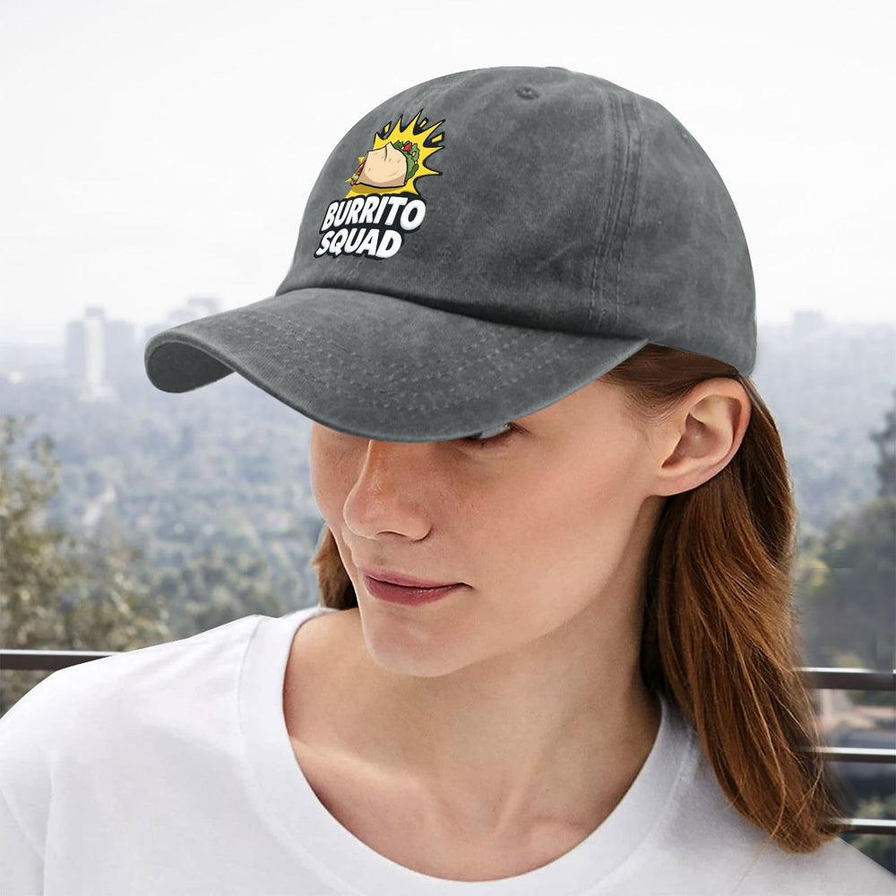 YFKFYTG Burrito Squad Hat suitable for fishing, hiking, and daily wear.