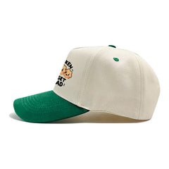 YFKFYTG Chicken Nugget Squad Hat green back view, adjustable snapback for a secure fit.