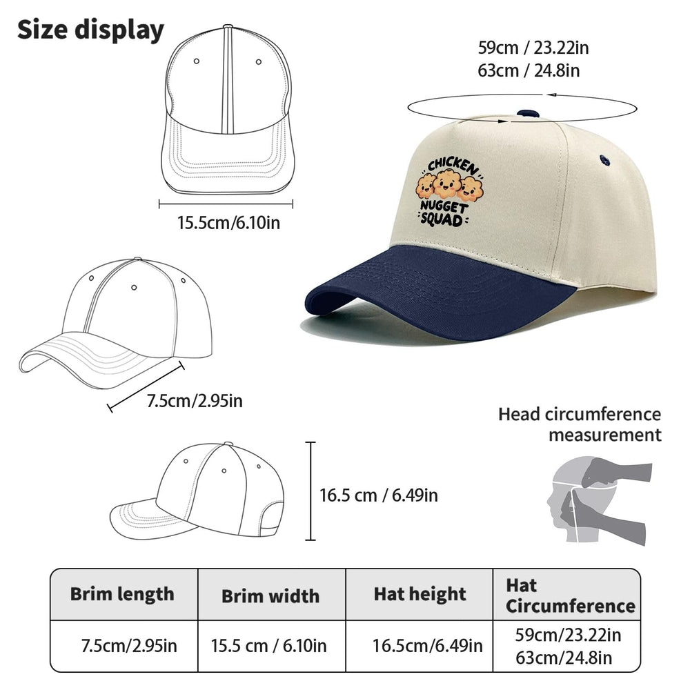 YFKFYTG Chicken Nugget Squad Hat mesh close-up, breathable design reduces humidity.