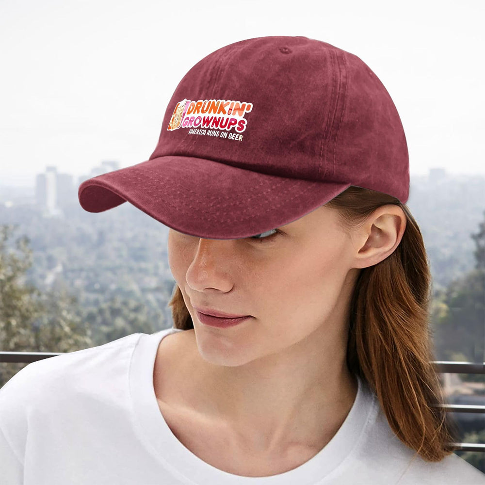 YFKFYTG Drunken Grownups beer hat adjustable strap for easy sizing