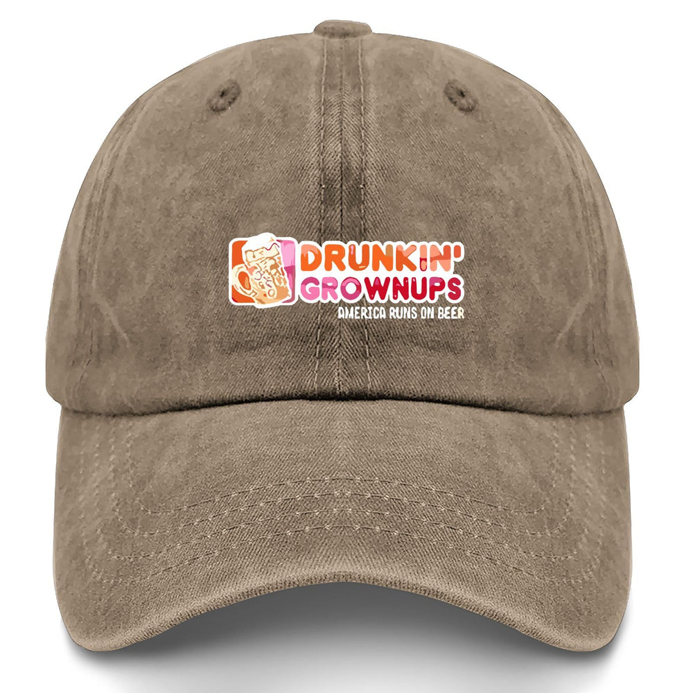 YFKFYTG Drunken Grownups American Dad Beer Hat front view, bold casual style for parties
