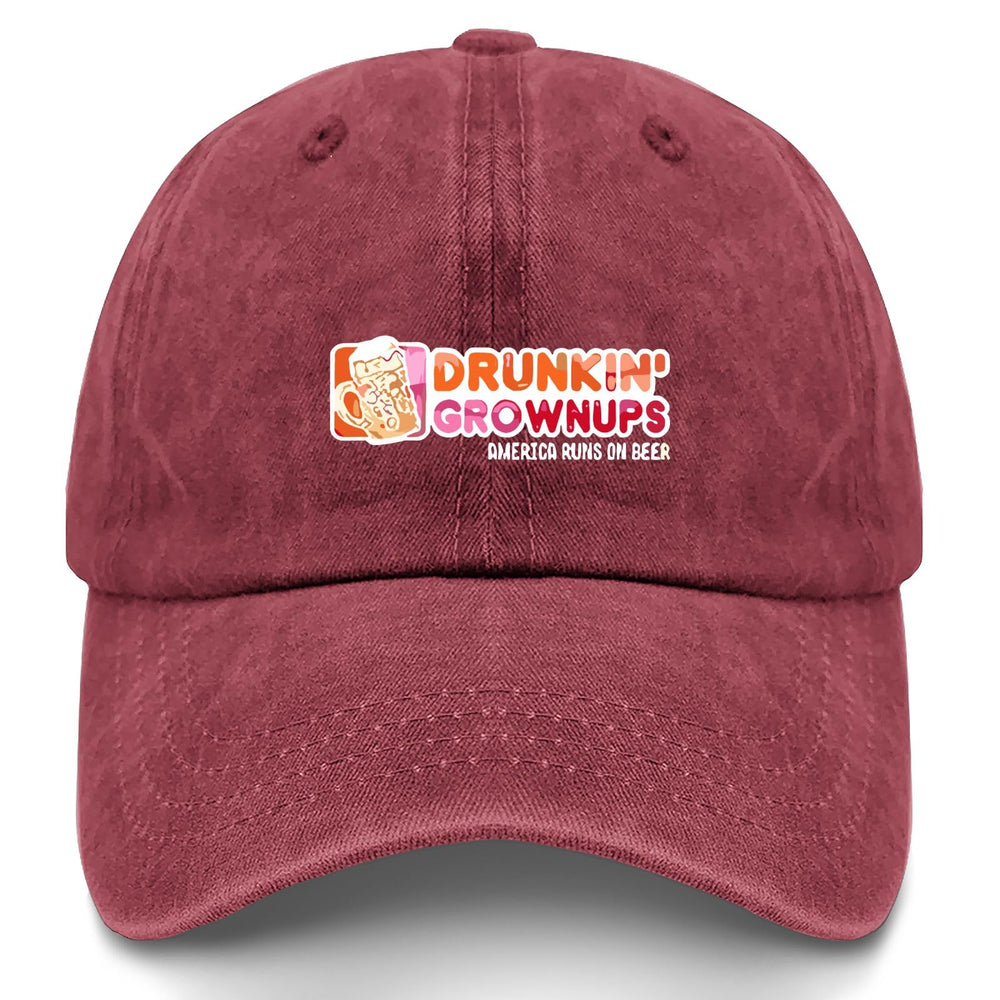 YFKFYTG Drunken Grownups beer hat front view for outdoor fun