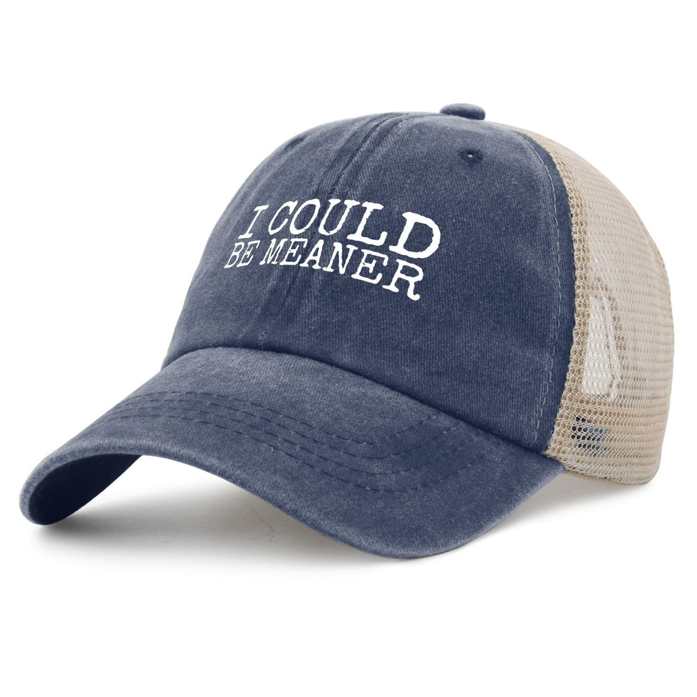 YFKFYTG I Could Be Meaner cap back mesh detail for ventilation