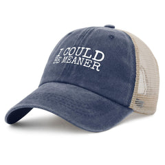 YFKFYTG I Could Be Meaner cap back mesh detail for ventilation