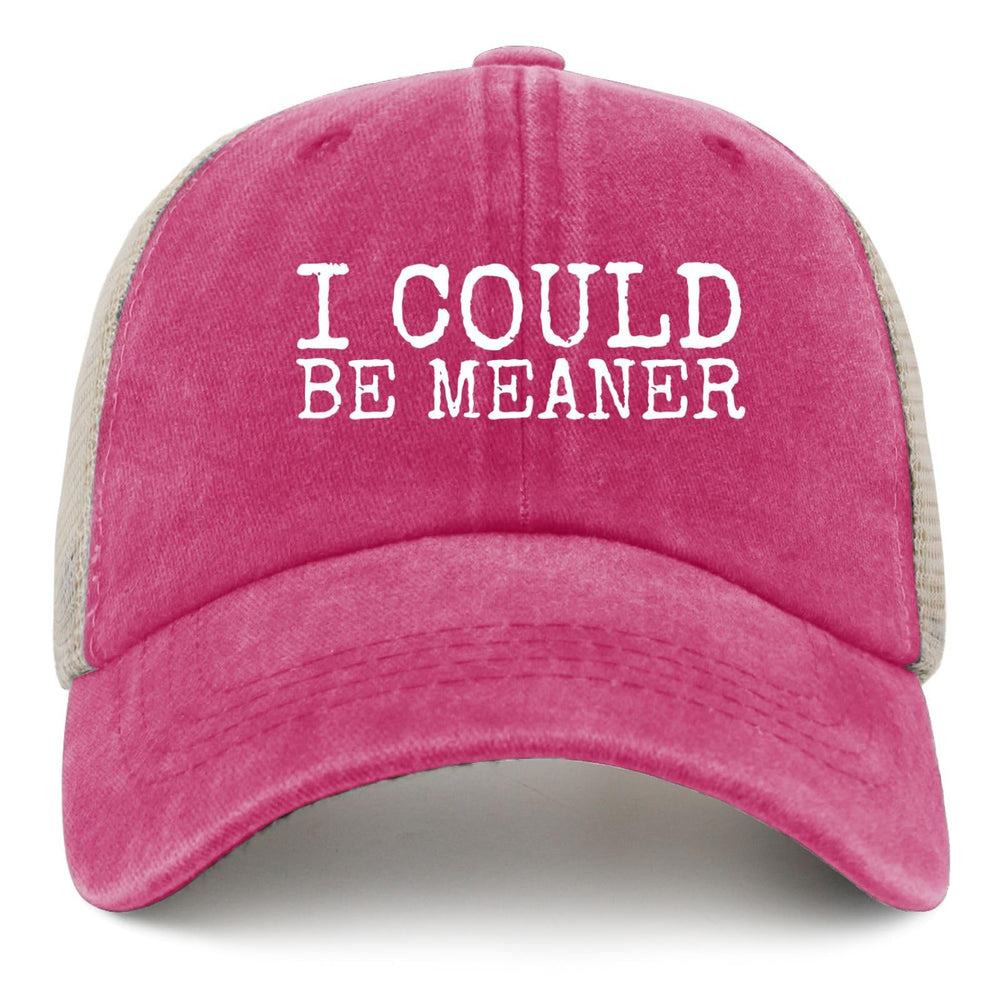 YFKFYTG I Could Be Meaner Hat on model wearing, shows unisex fit