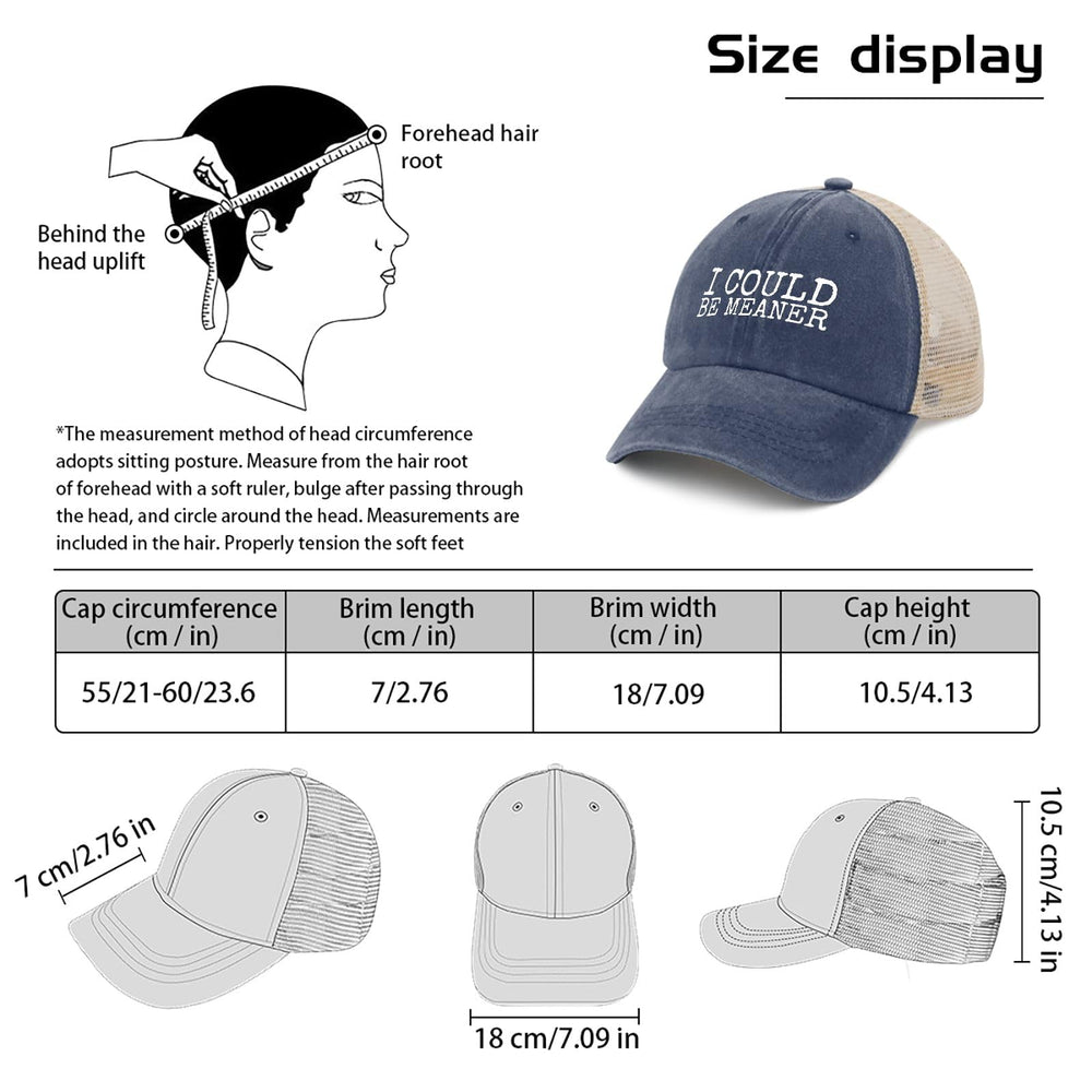 YFKFYTG I Could Be Meaner hat worn for outdoor hiking activity