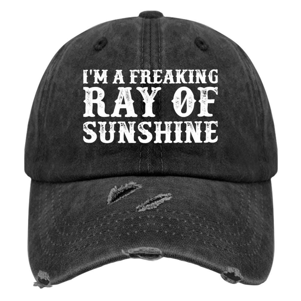 YFKFYTG Im A Freaking Ray Of Sunshine hat with breathable mesh for hot summer comfort.