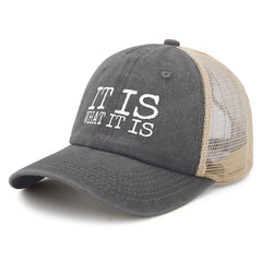 YFKFYTG It Is What It Is Hat side view for casual everyday wear