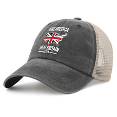 YFKFYTG Make America Great Britain Again hat, back view, adjustable comfort.
